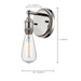 Sconce Nuvo 60-5415 Vintage - 1 Light - Sconce - Vintage Lamp Included - Polished Nickel Finish Nuvo