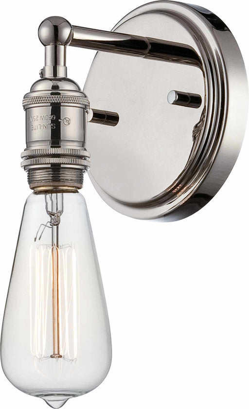 Sconce Nuvo 60-5415 Vintage - 1 Light - Sconce - Vintage Lamp Included - Polished Nickel Finish Nuvo