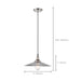 Pendant Nuvo 60-5416 Vintage - 1 Light - Pendant with Clear Ribbed Glass - Vintage Lamp Included - Polished Nickel Finish Nuvo
