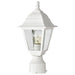 Post Lantern Nuvo 60-546 Briton - 1 Light - 14 in. - Post Lantern with Clear Glass - White Finish Nuvo