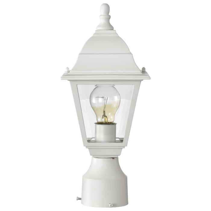 Post Lantern Nuvo 60-546 Briton - 1 Light - 14 in. - Post Lantern with Clear Glass - White Finish Nuvo