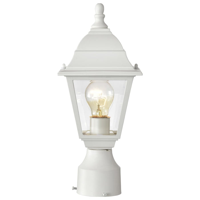 Post Lantern Nuvo 60-546 Briton - 1 Light - 14 in. - Post Lantern with Clear Glass - White Finish Nuvo
