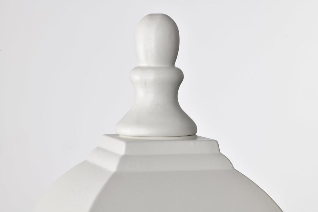 Post Lantern Nuvo 60-546 Briton - 1 Light - 14 in. - Post Lantern with Clear Glass - White Finish Nuvo