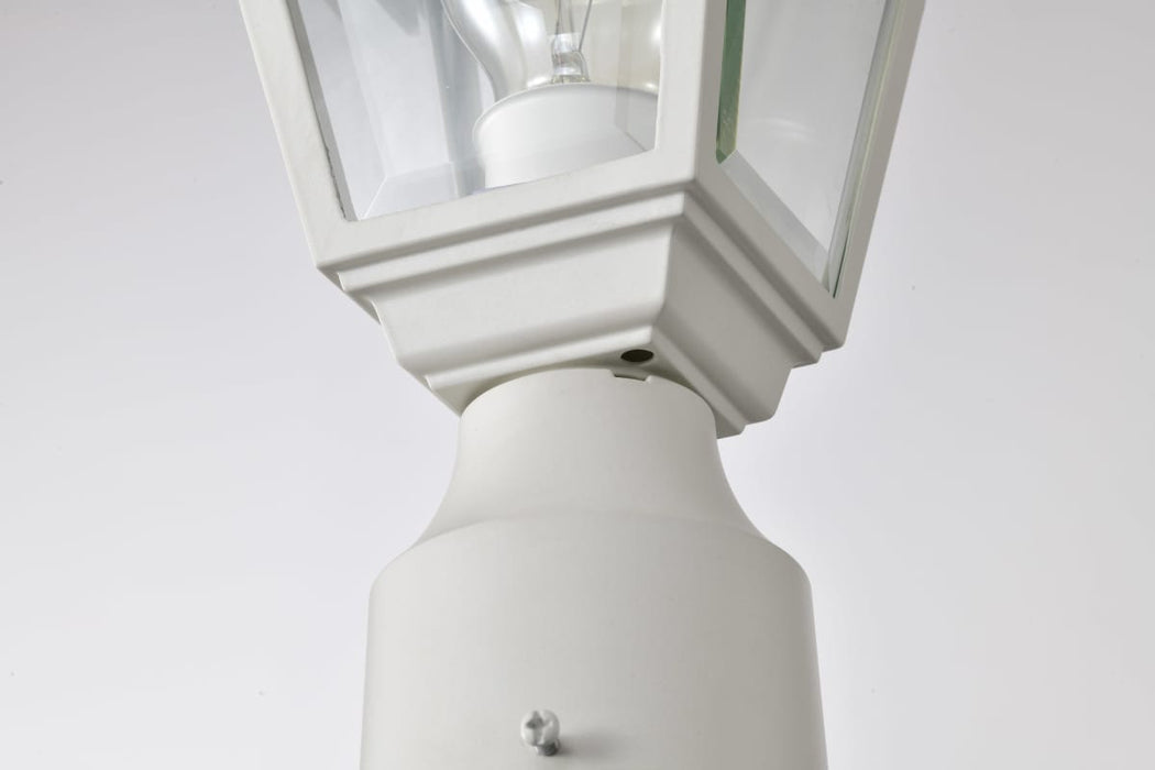 Post Lantern Nuvo 60-546 Briton - 1 Light - 14 in. - Post Lantern with Clear Glass - White Finish Nuvo
