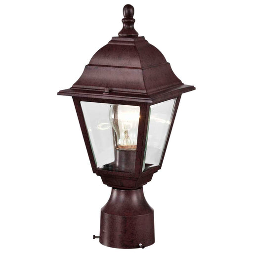 Post Lantern Nuvo 60-547 Briton - 1 Light - 14 in. - Post Lantern with Clear Glass - Old Bronze Finish Nuvo