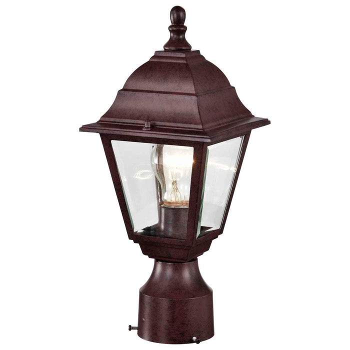 Post Lantern Nuvo 60-547 Briton - 1 Light - 14 in. - Post Lantern with Clear Glass - Old Bronze Finish Nuvo