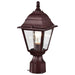 Post Lantern Nuvo 60-547 Briton - 1 Light - 14 in. - Post Lantern with Clear Glass - Old Bronze Finish Nuvo