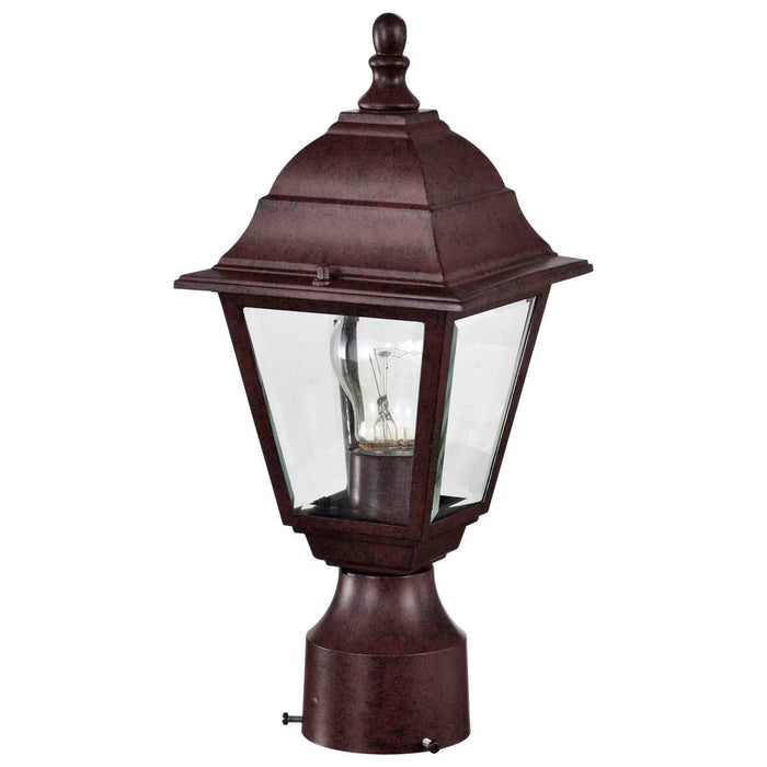 Post Lantern Nuvo 60-547 Briton - 1 Light - 14 in. - Post Lantern with Clear Glass - Old Bronze Finish Nuvo