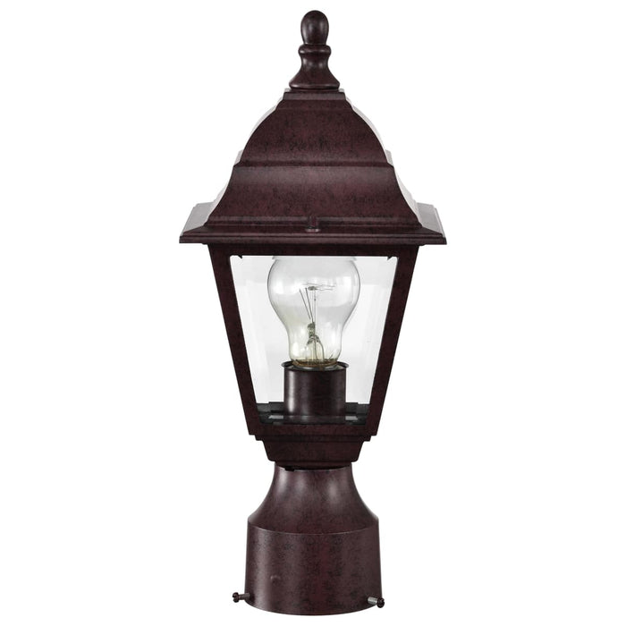 Post Lantern Nuvo 60-547 Briton - 1 Light - 14 in. - Post Lantern with Clear Glass - Old Bronze Finish Nuvo