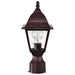 Post Lantern Nuvo 60-547 Briton - 1 Light - 14 in. - Post Lantern with Clear Glass - Old Bronze Finish Nuvo