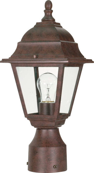 Post Lantern Nuvo 60-547 Briton - 1 Light - 14 in. - Post Lantern with Clear Glass - Old Bronze Finish Nuvo