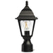 Post Lantern Nuvo 60-548 Briton - 1 Light - 14 in. - Post Lantern with Clear Glass - Textured Black Finish Nuvo