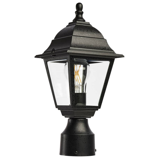 Post Lantern Nuvo 60-548 Briton - 1 Light - 14 in. - Post Lantern with Clear Glass - Textured Black Finish Nuvo