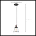 Pendant Nuvo 60-5502 Vintage - 1 Light - Pendant with Clear Glass - Vintage Lamp Included - Rustic Bronze Finish Nuvo