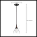 Pendant Nuvo 60-5503 Vintage - 1 Light - Pendant with Clear Glass - Vintage Lamp Included - Rustic Bronze Finish Nuvo