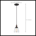 Pendant Nuvo 60-5504 Vintage - 1 Light - Pendant with Clear Glass - Vintage Lamp Included - Rustic Bronze Finish Nuvo