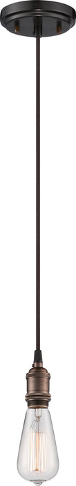 Pendant Nuvo 60-5505 Vintage - 1 Light - Pendant - Vintage Lamp Included - Rustic Bronze Finish Nuvo