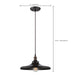 Pendant Nuvo 60-5506 Vintage - 1 Light - Pendant with Matching Shade - Vintage Lamp Included - Rustic Bronze Finish Nuvo