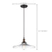 Pendant Nuvo 60-5507 Vintage - 1 Light - Pendant with Clear Glass - Vintage Lamp Included - Rustic Bronze Finish Nuvo