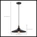 Pendant Nuvo 60-5509 Vintage - 1 Light - Pendant with Matching Shade - Vintage Lamp Included - Rustic Bronze Finish Nuvo