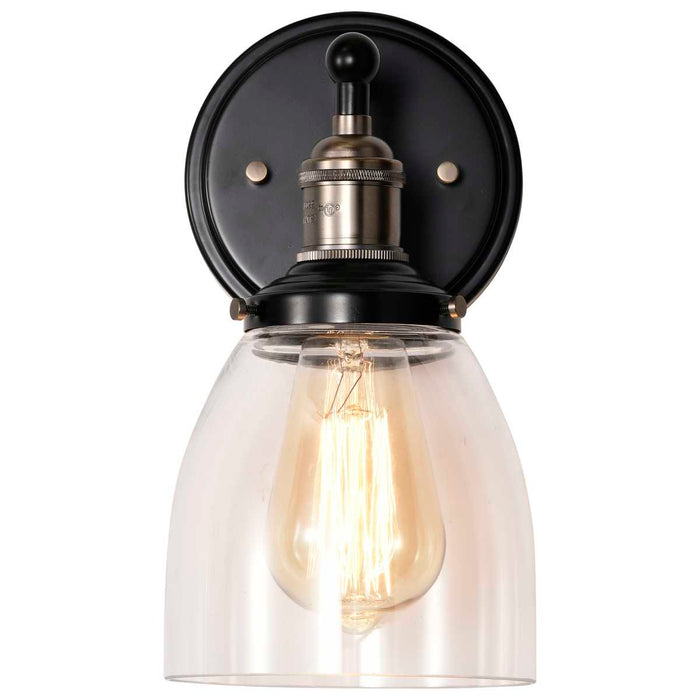Sconce Nuvo 60-5514 Vintage - 1 Light - Sconce with Clear Glass - Vintage Lamp Included - Rustic Bronze Finish Nuvo