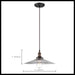Pendant Nuvo 60-5516 Vintage - 1 Light - Pendant with Clear Ribbed Glass - Vintage Lamp Included - Rustic Bronze Finish Nuvo