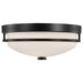 Flush Mount Nuvo 60-5586 Neval - 2 Light - Flush Fixture with Satin White Glass - Sudbury Bronze Finish Nuvo