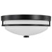 Flush Mount Nuvo 60-5586 Neval - 2 Light - Flush Fixture with Satin White Glass - Sudbury Bronze Finish Nuvo