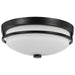 Flush Mount Nuvo 60-5586 Neval - 2 Light - Flush Fixture with Satin White Glass - Sudbury Bronze Finish Nuvo