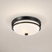 Flush Mount Nuvo 60-5586 Neval - 2 Light - Flush Fixture with Satin White Glass - Sudbury Bronze Finish Nuvo