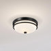Flush Mount Nuvo 60-5586 Neval - 2 Light - Flush Fixture with Satin White Glass - Sudbury Bronze Finish Nuvo