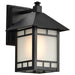 Wall Lantern Nuvo 60-5601 Drexel - 1 Light - 7 in. - Outdoor Wall Fixture with Frosted Seed Glass - Stone Black Finish Nuvo