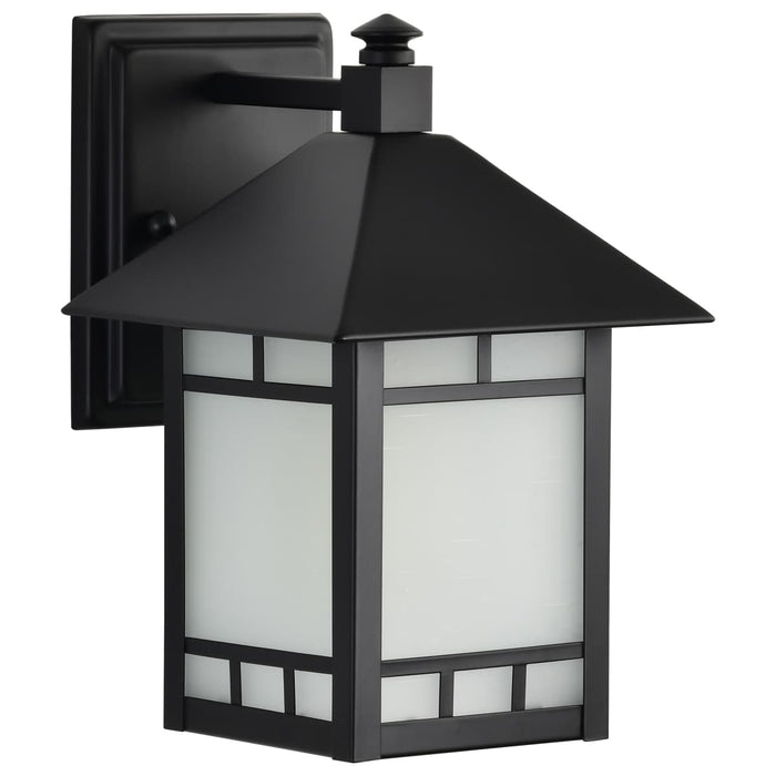 Wall Lantern Nuvo 60-5601 Drexel - 1 Light - 7 in. - Outdoor Wall Fixture with Frosted Seed Glass - Stone Black Finish Nuvo