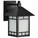 Wall Lantern Nuvo 60-5601 Drexel - 1 Light - 7 in. - Outdoor Wall Fixture with Frosted Seed Glass - Stone Black Finish Nuvo