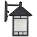Wall Lantern Nuvo 60-5601 Drexel - 1 Light - 7 in. - Outdoor Wall Fixture with Frosted Seed Glass - Stone Black Finish Nuvo