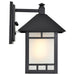 Wall Lantern Nuvo 60-5601 Drexel - 1 Light - 7 in. - Outdoor Wall Fixture with Frosted Seed Glass - Stone Black Finish Nuvo