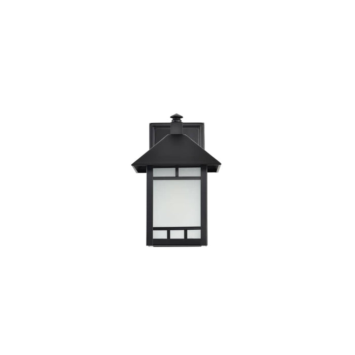 Wall Lantern Nuvo 60-5601 Drexel - 1 Light - 7 in. - Outdoor Wall Fixture with Frosted Seed Glass - Stone Black Finish Nuvo