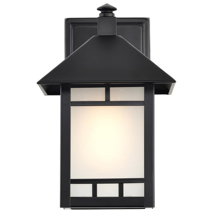 Wall Lantern Nuvo 60-5601 Drexel - 1 Light - 7 in. - Outdoor Wall Fixture with Frosted Seed Glass - Stone Black Finish Nuvo