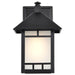 Wall Lantern Nuvo 60-5601 Drexel - 1 Light - 7 in. - Outdoor Wall Fixture with Frosted Seed Glass - Stone Black Finish Nuvo