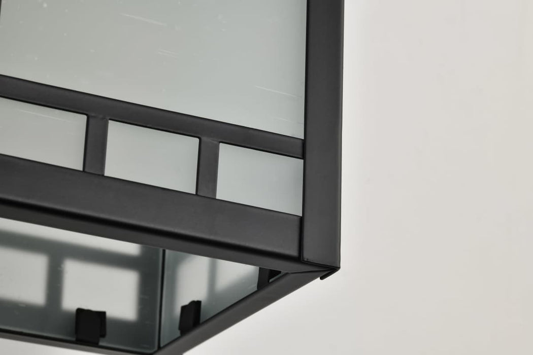 Wall Lantern Nuvo 60-5601 Drexel - 1 Light - 7 in. - Outdoor Wall Fixture with Frosted Seed Glass - Stone Black Finish Nuvo