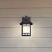 Wall Lantern Nuvo 60-5601 Drexel - 1 Light - 7 in. - Outdoor Wall Fixture with Frosted Seed Glass - Stone Black Finish Nuvo