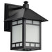 Wall Lantern Nuvo 60-5601 Drexel - 1 Light - 7 in. - Outdoor Wall Fixture with Frosted Seed Glass - Stone Black Finish Nuvo