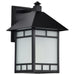 Wall Lantern Nuvo 60-5602 Drexel - 1 Light - 9 in. - Outdoor Wall Fixture with Frosted Seed Glass - Stone Black Finish Nuvo