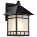 Wall Lantern Nuvo 60-5602 Drexel - 1 Light - 9 in. - Outdoor Wall Fixture with Frosted Seed Glass - Stone Black Finish Nuvo