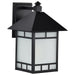 Wall Lantern Nuvo 60-5602 Drexel - 1 Light - 9 in. - Outdoor Wall Fixture with Frosted Seed Glass - Stone Black Finish Nuvo