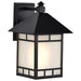 Wall Lantern Nuvo 60-5602 Drexel - 1 Light - 9 in. - Outdoor Wall Fixture with Frosted Seed Glass - Stone Black Finish Nuvo