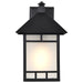 Wall Lantern Nuvo 60-5602 Drexel - 1 Light - 9 in. - Outdoor Wall Fixture with Frosted Seed Glass - Stone Black Finish Nuvo