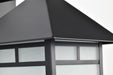 Wall Lantern Nuvo 60-5602 Drexel - 1 Light - 9 in. - Outdoor Wall Fixture with Frosted Seed Glass - Stone Black Finish Nuvo