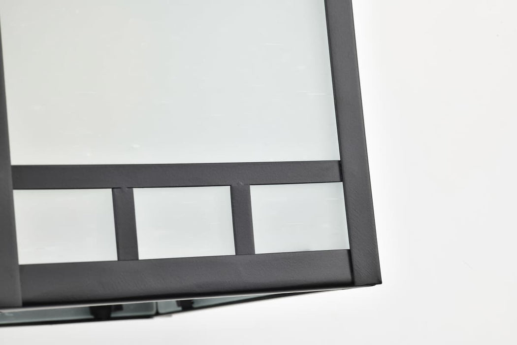 Wall Lantern Nuvo 60-5602 Drexel - 1 Light - 9 in. - Outdoor Wall Fixture with Frosted Seed Glass - Stone Black Finish Nuvo