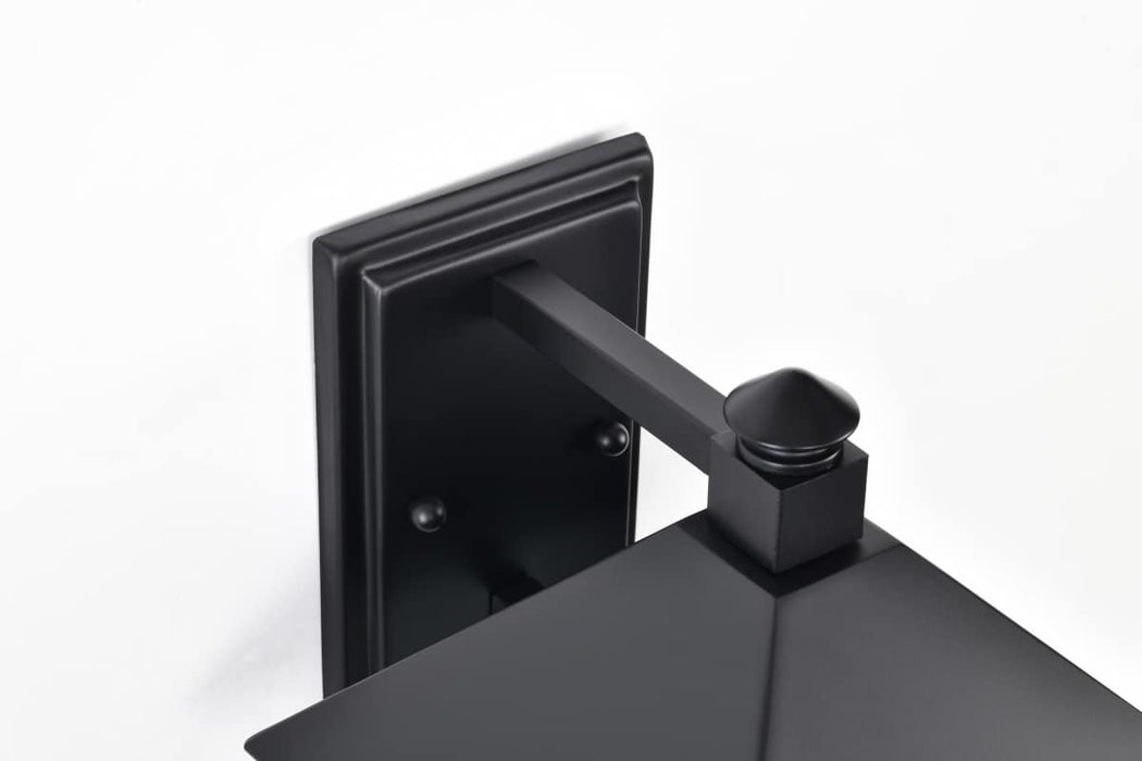 Wall Lantern Nuvo 60-5602 Drexel - 1 Light - 9 in. - Outdoor Wall Fixture with Frosted Seed Glass - Stone Black Finish Nuvo